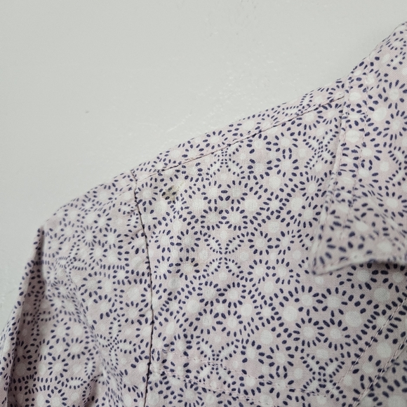 Cruel Girls XL 12 Purple White Casual Button Down Shirt Geometric Print Western - Picture 5 of 7
